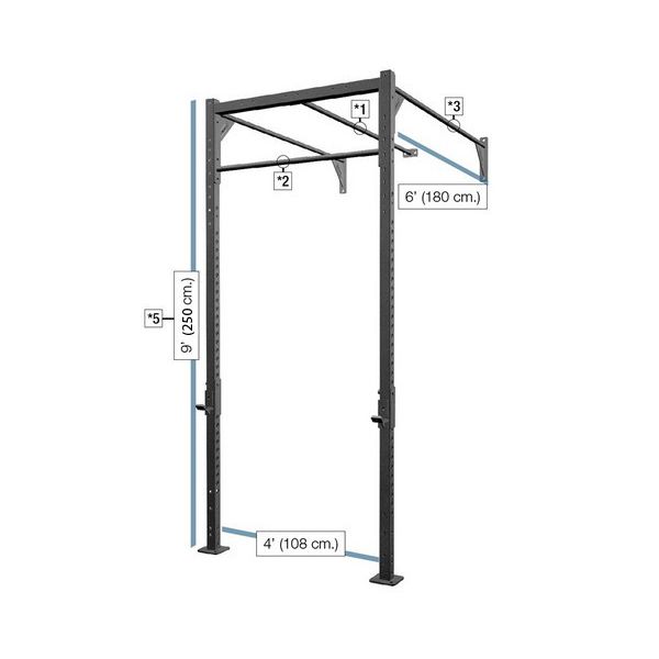 1 Station Modular Squat Rig - Wall Mounted