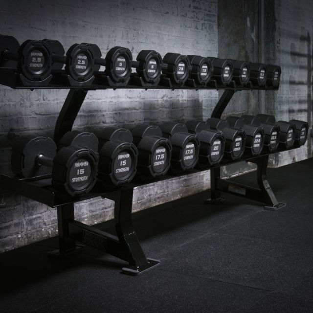 Hammer Strength Premium Rubber Dumbbell Sets
