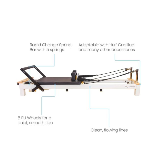 Align Pilates C8-S Pro White Reformer Bundle
