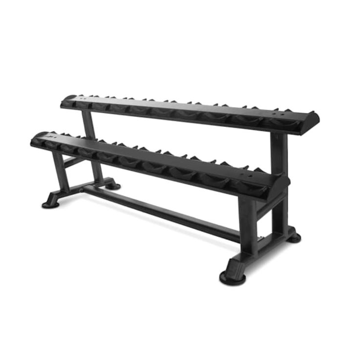 Physical 10 Pair Horizontal Dumbbell Saddle Rack