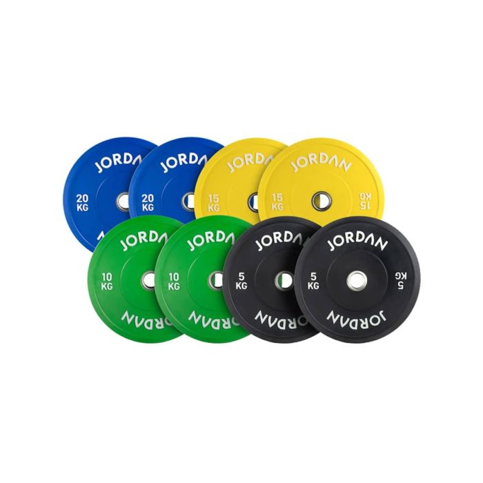  Jordan Coloured Rubber Bumper Plate Set 100kg