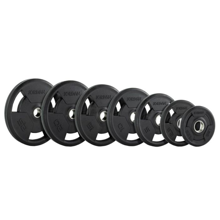 JORDAN Rubber Tri-Grip Olympic Weight Plates