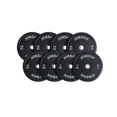 Jordan Black Rubber Bumper Weight Plate Set 100kg