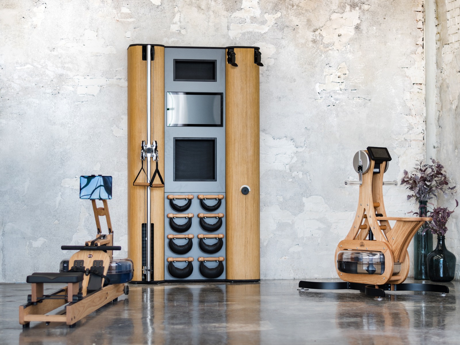 cable machine in a home gym