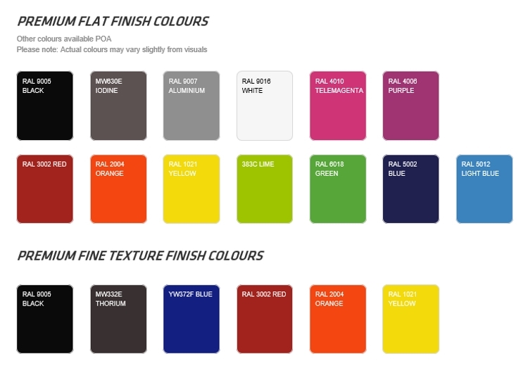 frame colours