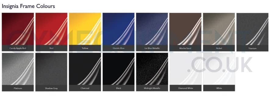 standard frame colours